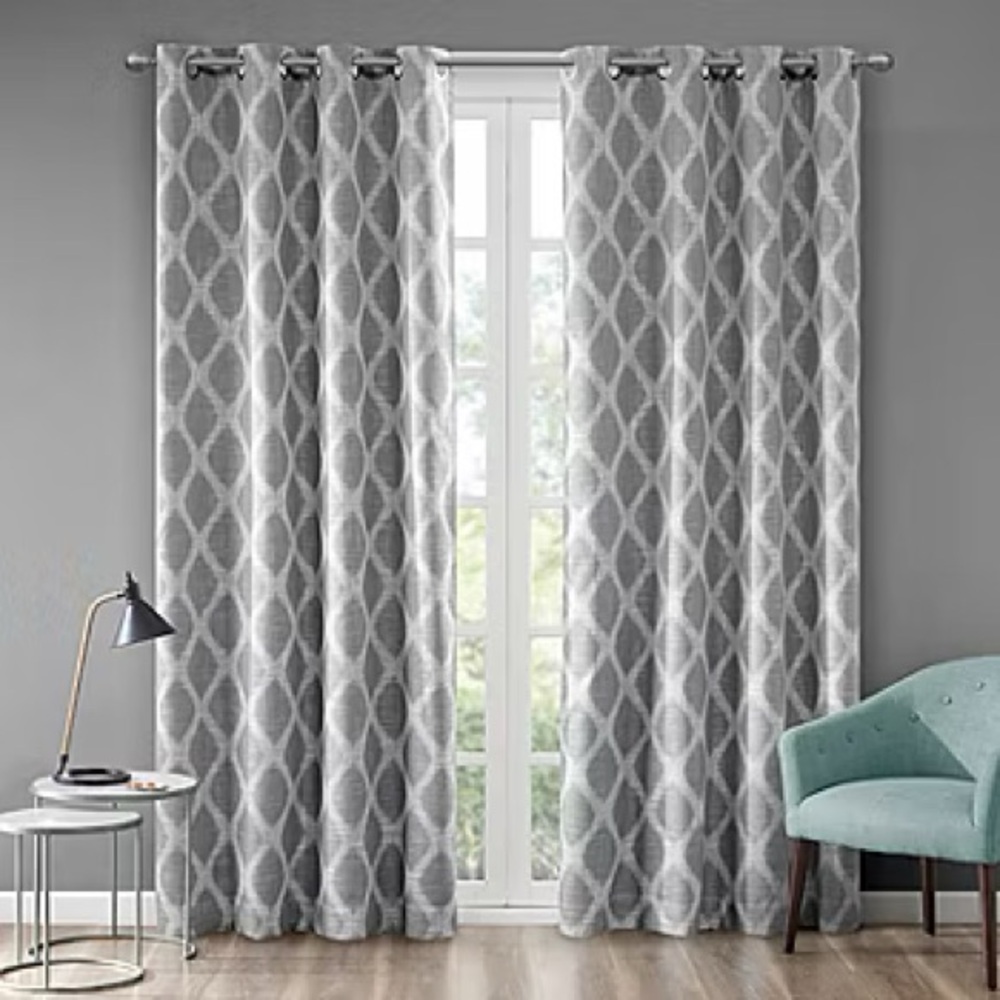 Utopia Bedding Gray And White Curtains
